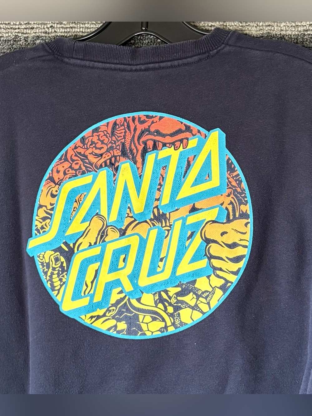 Santa Cruz Skateboards Navy Blue Crewneck Sweatshirt Men’s Medium - Picture 7 of 7
